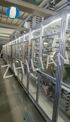 خط إنتاج حفاضات الأطفال من النوع T 500 قطعة / دقيقة